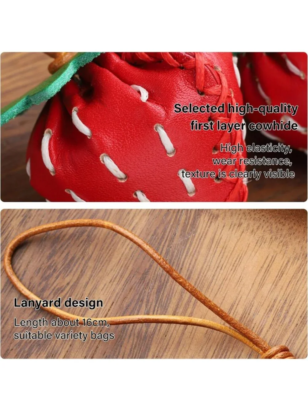 Stylish Leather Keychain & Purse Charm - Fun Simulated Food Bag Accessory